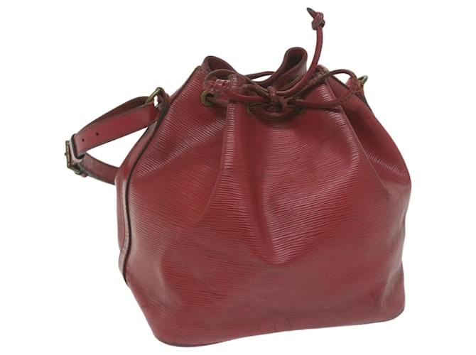 LOUIS VUITTON Epi Petit Noe Shoulder Bag Red M44107 LV Auth 64342 Leather  ref.1254526