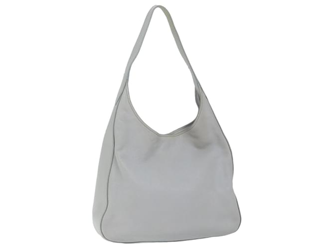 PRADA Shoulder Bag Leather Gray Auth ar11288 Grey  ref.1254596