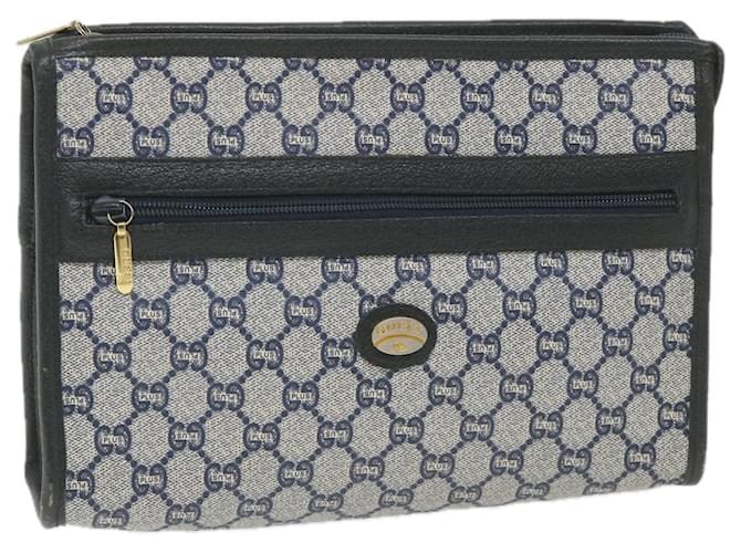 GUCCI GG Plus Supreme Clutch Bag PVC Leather Navy Auth ep2272 Navy blue  ref.1254628