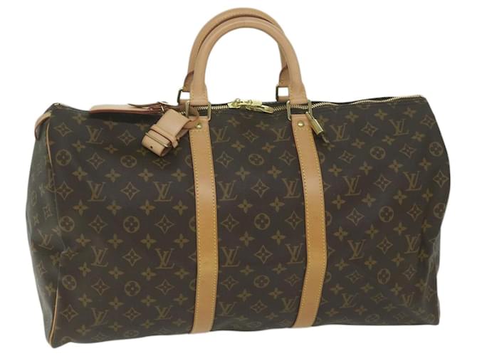 Louis Vuitton Monogram Keepall 50 Boston Bag M41426 LV Auth 64779A Cloth  ref.1254647