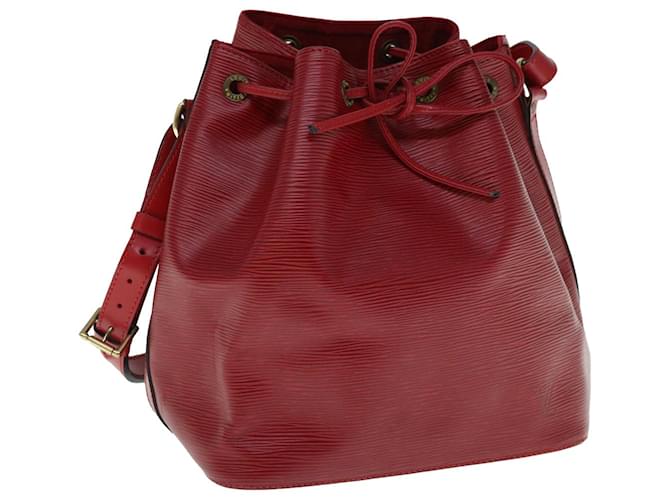 LOUIS VUITTON Epi Petit Noe Shoulder Bag Red M44107 LV Auth 62508 Leather  ref.1254668