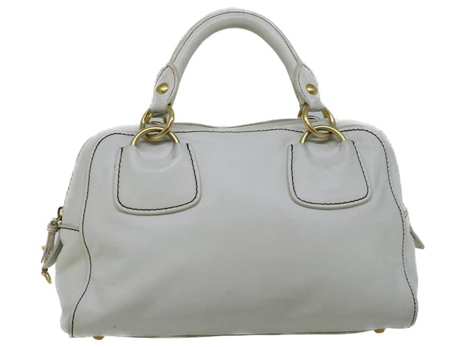 Miu Miu Hand Bag Leather White Auth bs9198  ref.1254707