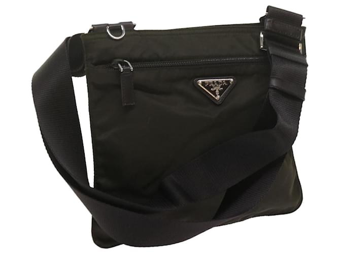 PRADA Shoulder Bag Nylon Green Auth ep2575  ref.1254747