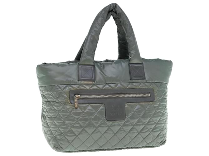 CHANEL Cococoon Hand Bag Nylon Gray CC Auth fm3055 Grey  ref.1254755
