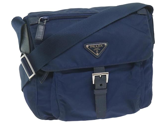 PRADA Shoulder Bag Nylon Blue Auth 62500  ref.1254822