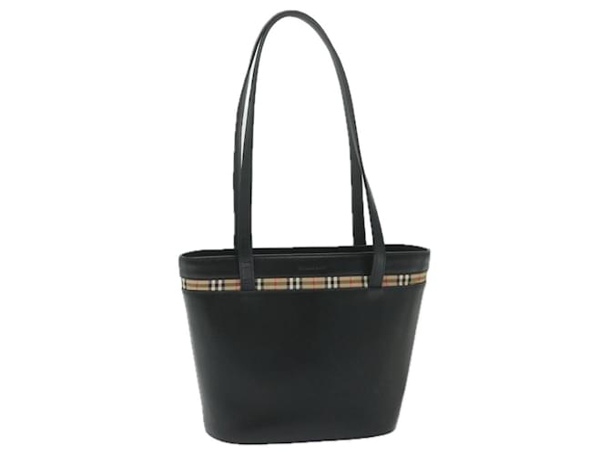 BURBERRY Shoulder Bag Leather Black Auth yk9560  ref.1254855