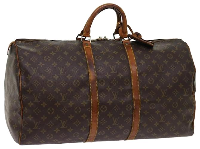 Louis Vuitton Monograma Keepall 55 Boston Bag M41424 Autenticação de LV 62527 Lona  ref.1254957
