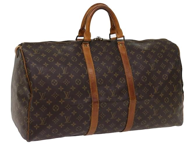 Louis Vuitton Monograma Keepall 55 Boston Bag M41424 LV Auth am5372 Lona  ref.1254958