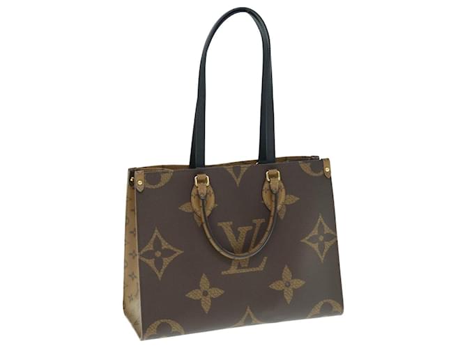LOUIS VUITTON Monogram Reverse Giant On The Go MM Tote Bag M45321 Auth LV 62896S Toile Monogramme  ref.1254959