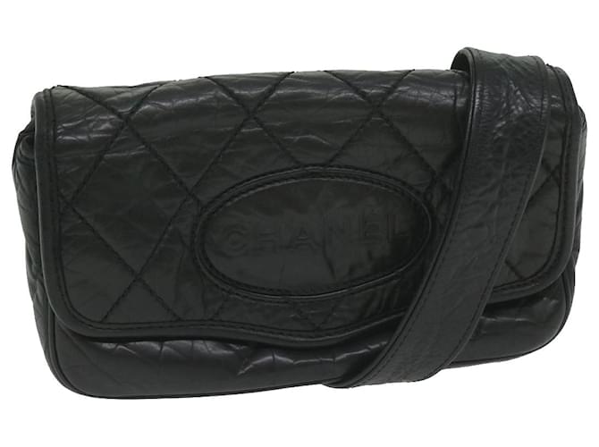 CHANEL Shoulder Bag Lamb Skin Black CC Auth hk1042  ref.1254980