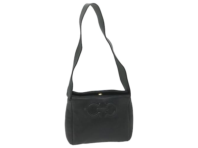 Salvatore Ferragamo Shoulder Bag Leather Black Auth fm3109  ref.1254989