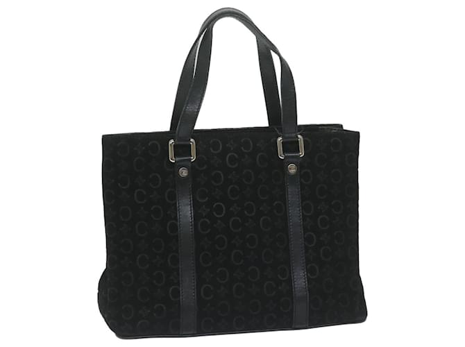 Céline CELINE C Macadam Canvas Hand Bag Black Auth ep2899 Leather  ref.1255020