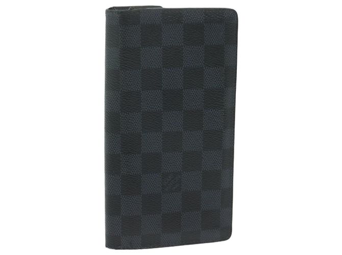 Portafoglio lungo LOUIS VUITTON Damier Cobalt Brazza Portefeuille N63243 Auth ep2915