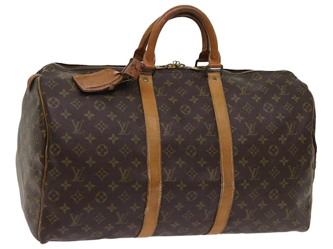 Louis Vuitton Monograma Keepall 50 Boston Bag M41426 Autenticação de LV 63820 Lona  ref.1255031