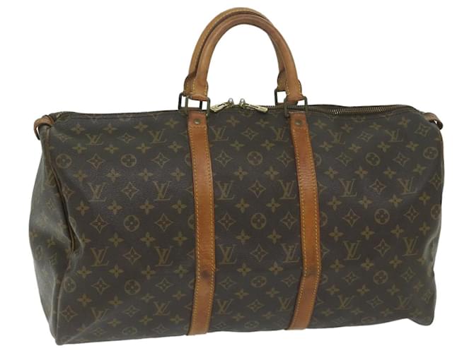 Louis Vuitton Monogram Keepall 50 Boston Bag M41426 LV Auth bs11253 Cloth  ref.1255050