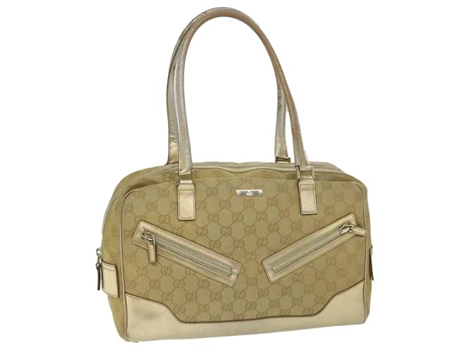 GUCCI GG Canvas Hand Bag Gold 002 1115 auth 63320 Golden  ref.1255052