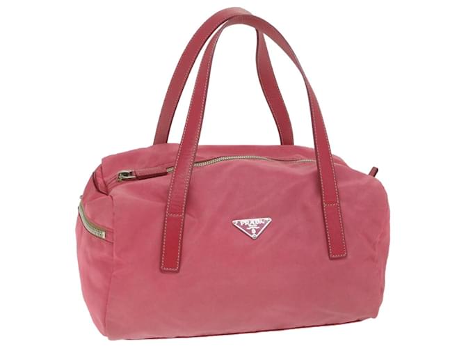 Bolsa de mão PRADA em nylon rosa Auth 64010  ref.1255068