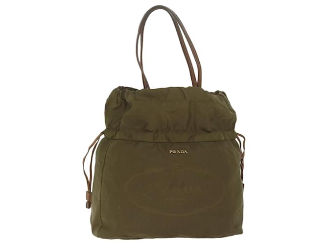 PRADA Shoulder Bag Nylon Khaki Auth bs10966  ref.1255114