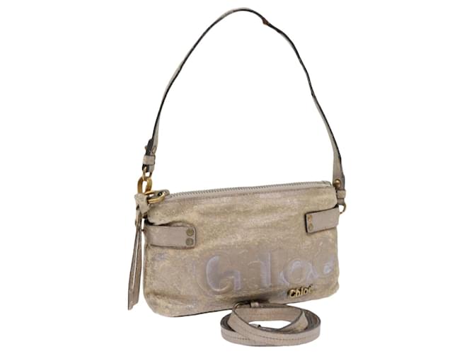 Chloé Chloe Shoulder Bag Leather Silver 02-09-51-595 Auth bs10805 Silvery  ref.1255118