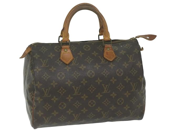 Louis Vuitton Monogram Speedy 30 Hand Bag M41526 LV Auth 62724 Cloth  ref.1255132