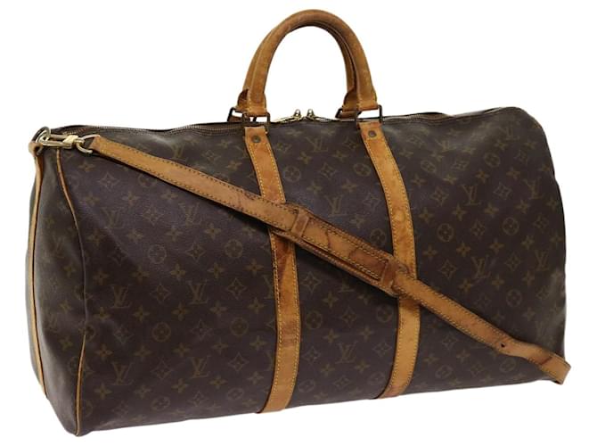 Louis Vuitton Monograma Keepall Bandouliere 55 Boston Bag M41414 Autenticação de LV 62230 Lona  ref.1255145