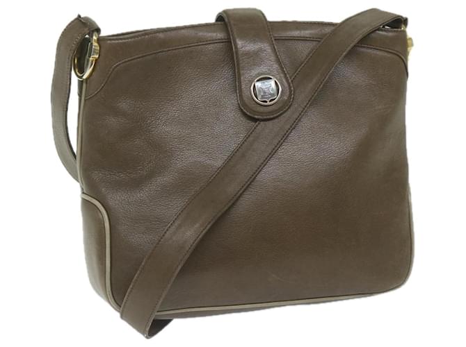 Céline CELINE Shoulder Bag Leather Brown Auth fm3022  ref.1255151