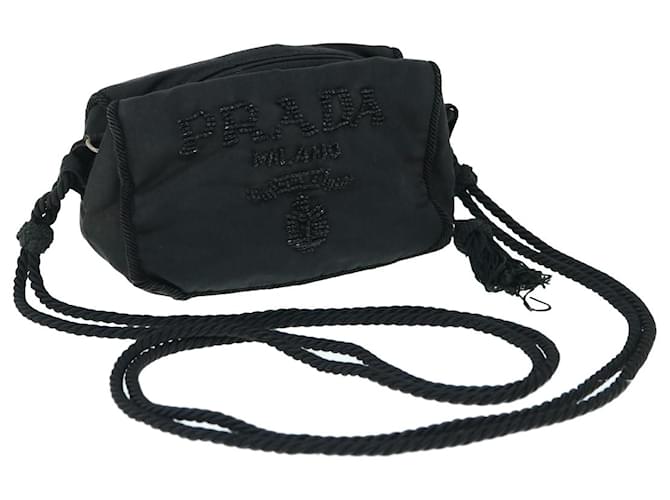 PRADA Shoulder Bag Nylon Black Auth bs11129  ref.1255159