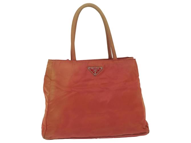 PRADA Hand Bag Nylon Red Auth 62359  ref.1255178