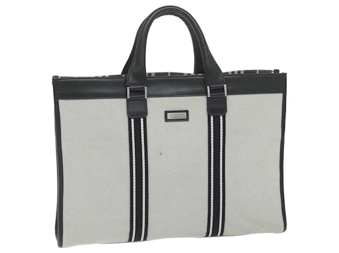 BURBERRY Black label Business Bag Canvas Gray Auth bs11090 Grey Cloth  ref.1255188