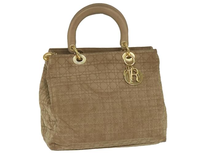 Christian Dior Hand Bag Nylon Brown Auth bs11014  ref.1255192