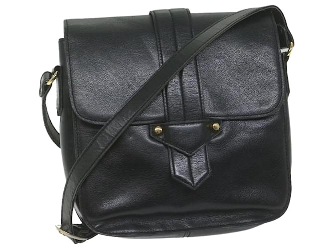 SAINT LAURENT Shoulder Bag Leather Black Auth bs10999  ref.1255204
