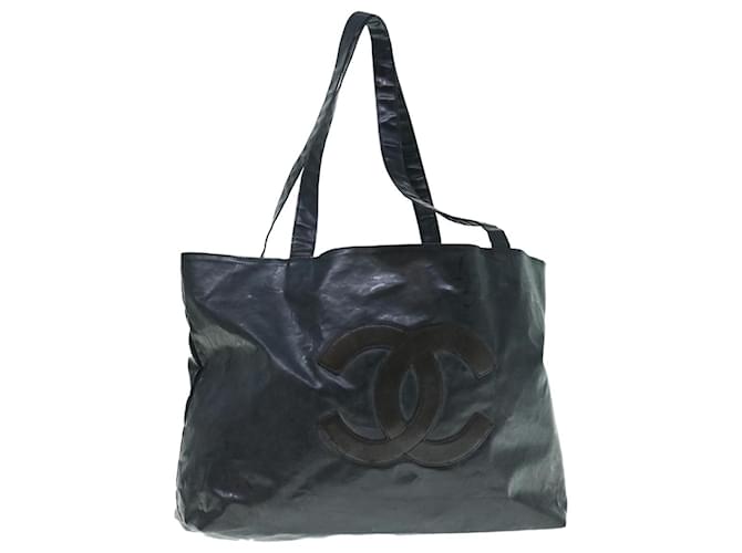 CHANEL Shoulder Bag Patent Leather Black CC Auth bs11314  ref.1255214