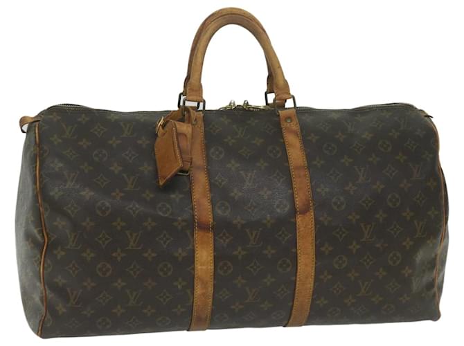 Louis Vuitton Monograma Keepall 55 Boston Bag M41424 LV Auth bs10752 Lona  ref.1255242