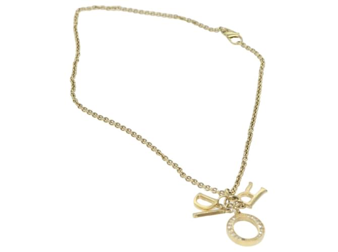 Christian Dior Collar metal Oro Autenticación5526 Dorado  ref.1255280