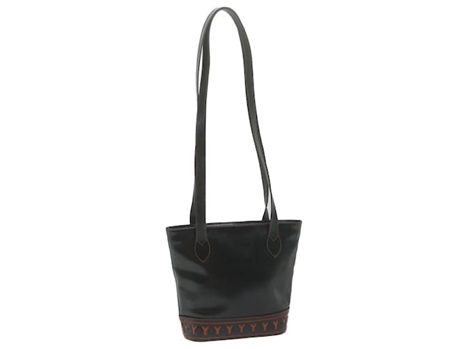 SAINT LAURENT Shoulder Bag Leather Black Auth bs10709  ref.1255301