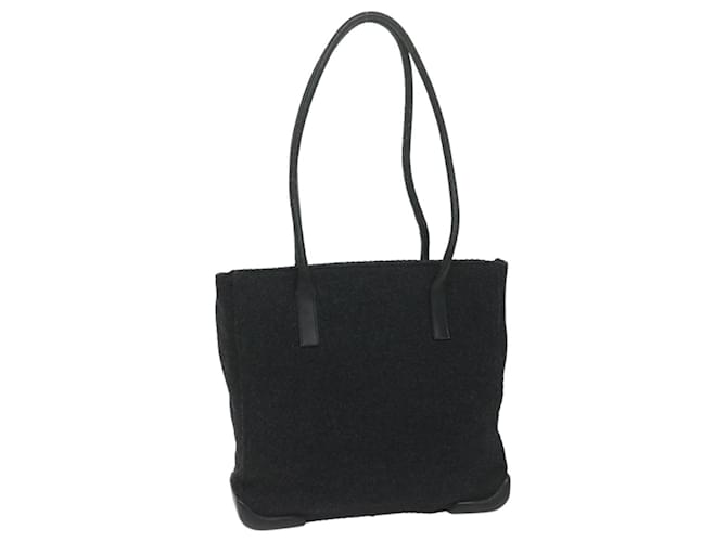 PRADA Tote Bag Wool Black Auth 61633  ref.1255329