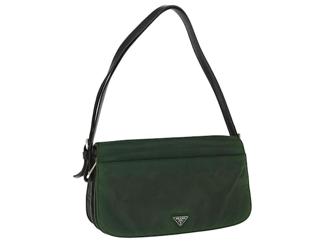 PRADA Shoulder Bag Nylon Green Auth bs10692  ref.1255337