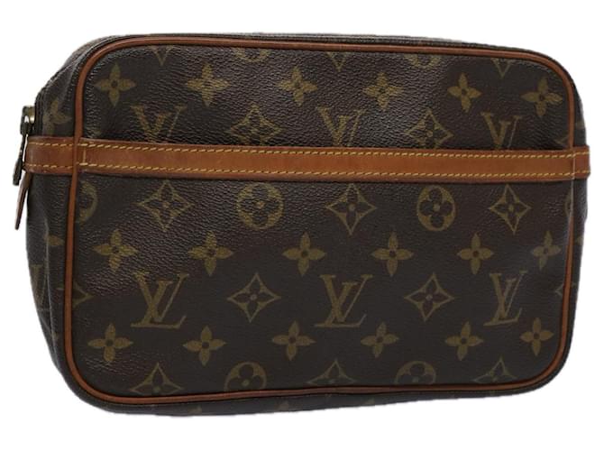 Louis Vuitton Monogram Compiegne 23 Bolsa de Embreagem M51847 LV Auth fm3003 Monograma Lona  ref.1255342
