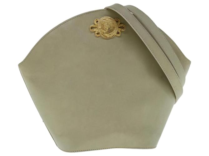 Salvatore Ferragamo Shoulder Bag Leather Beige Auth bs10990  ref.1255357