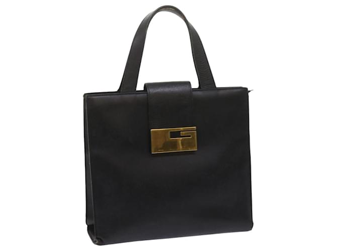GUCCI Hand Bag Leather Black 002 0347 Auth ti1451  ref.1255370