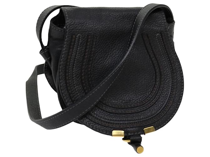 Chloé Chloe Mercy Shoulder Bag Leather Black Auth am5457  ref.1255410