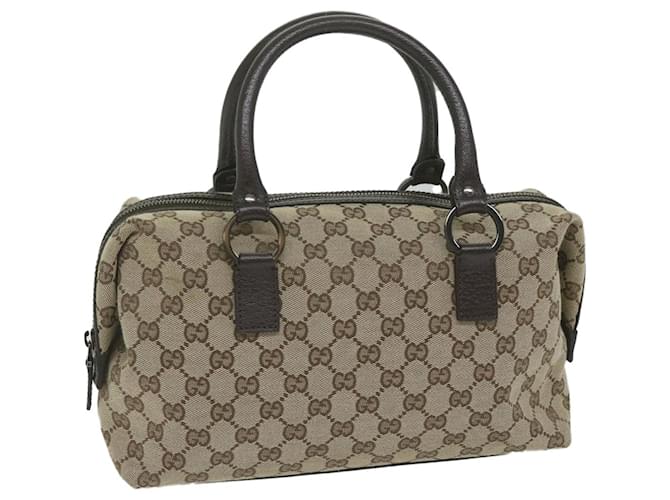 GUCCI GG Canvas Hand Bag Beige 113009 Auth bs10899  ref.1255555