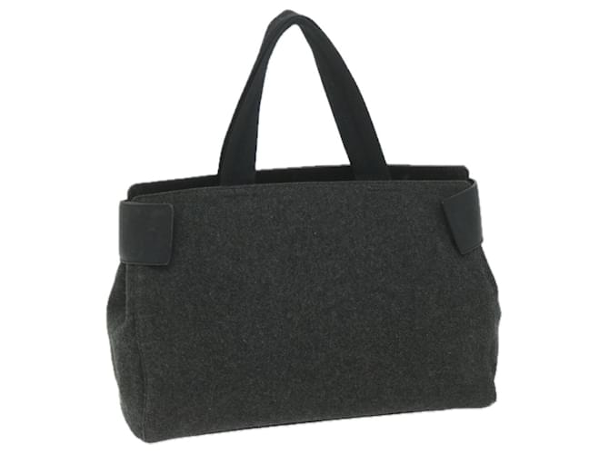 PRADA Hand Bag Wool Gray Auth 61417 Grey  ref.1255564