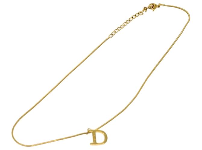 Christian Dior Collar metal Oro Autenticación5563 Dorado  ref.1255582