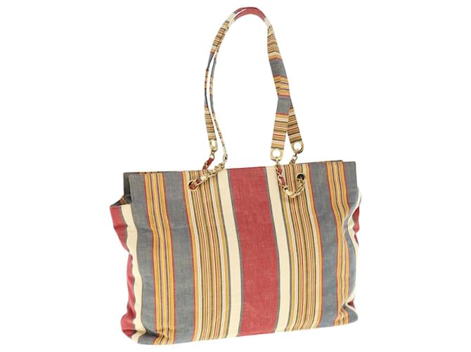CHANEL Chain Shoulder Bag Canvas Multicolor CC Auth bs10574 Multiple colors Cloth  ref.1255644