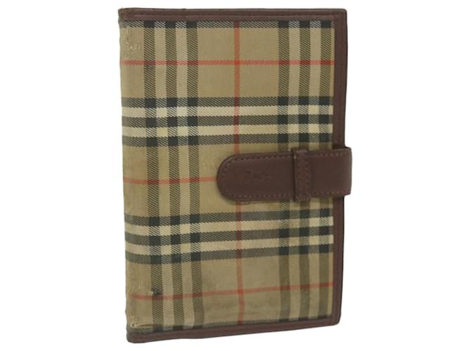 BURBERRY Nova Check Agenda Day Planner Capa Nylon Lona Bege Auth hk1000  ref.1255669