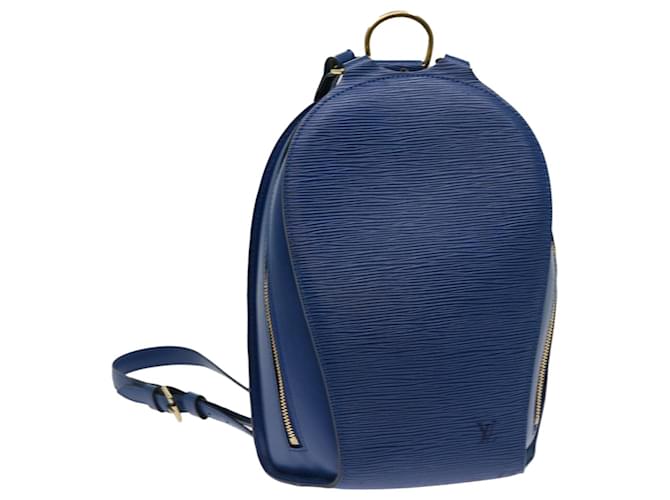 LOUIS VUITTON Epi Mabillon Backpack Blue M52235 LV Auth ar11154b Leather  ref.1255692