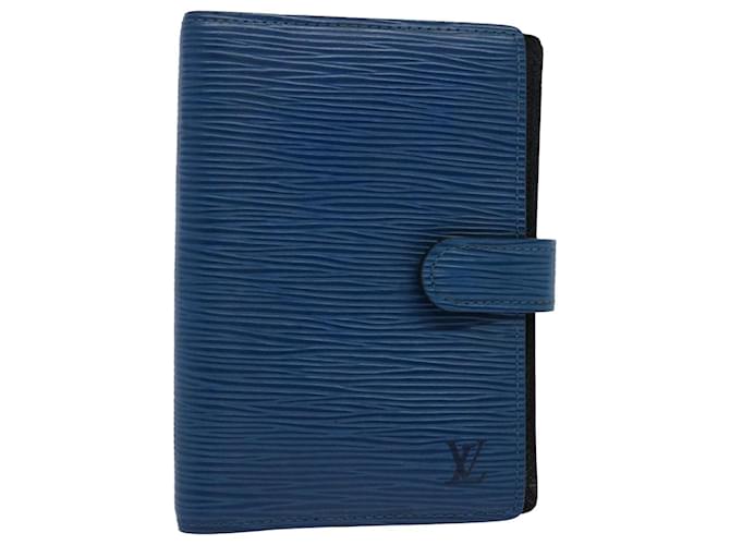 LOUIS VUITTON Epi Agenda PM Day Planner Cover Blue R20055 LV Auth 62889 Leather  ref.1255712