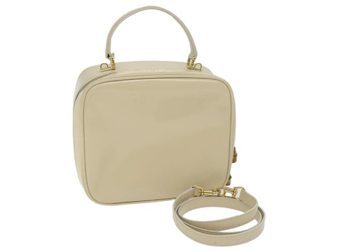 GUCCI Hand Bag Patent leather 2way Beige 000 270 0323 auth 62365  ref.1255770