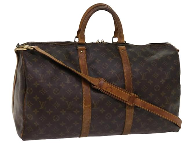 Louis Vuitton Monograma Keepall Bandouliere 50 Boston Bag M41416 LV Auth ki3894 Lona  ref.1255807
